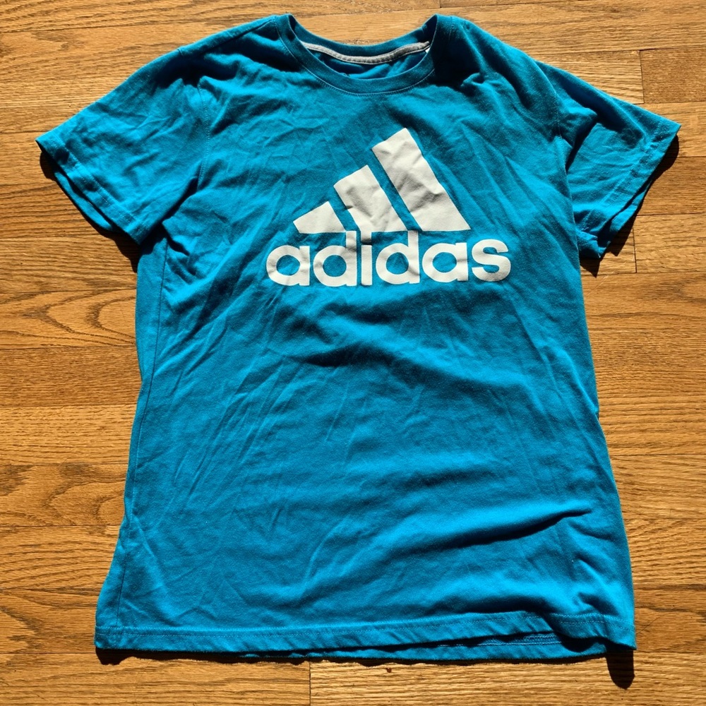 Electric blue adidas top